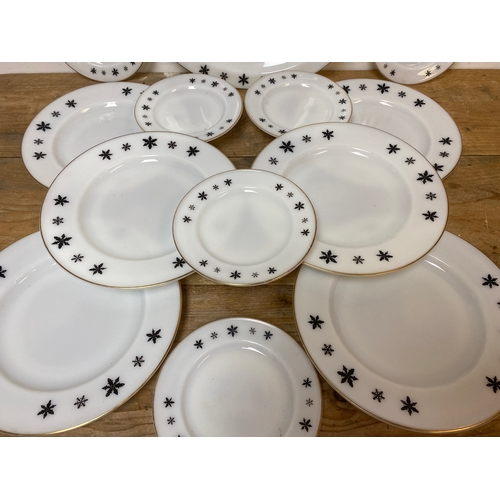 315 - Vintage JAJ Pyrex, Six Side Plates, Dinner plates and One Server