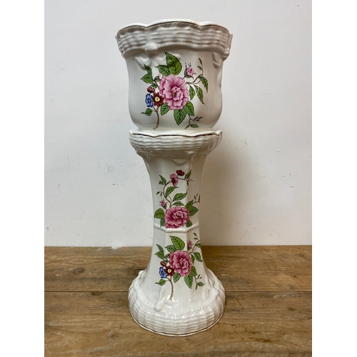 321 - Floral Ceramic Jardiniere, 21”