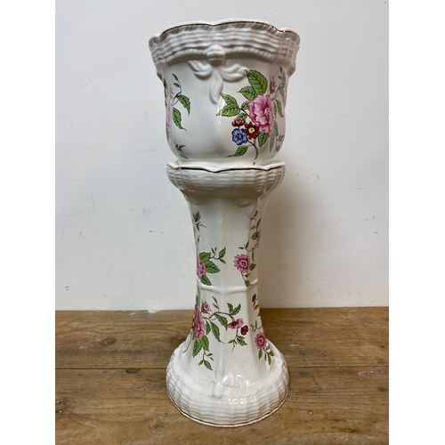 321 - Floral Ceramic Jardiniere, 21”