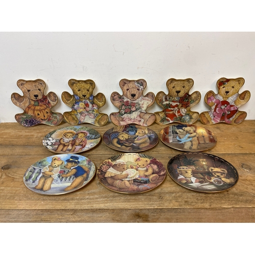 325 - Collection of 11x Franklin Mint Teddy Bear Plates