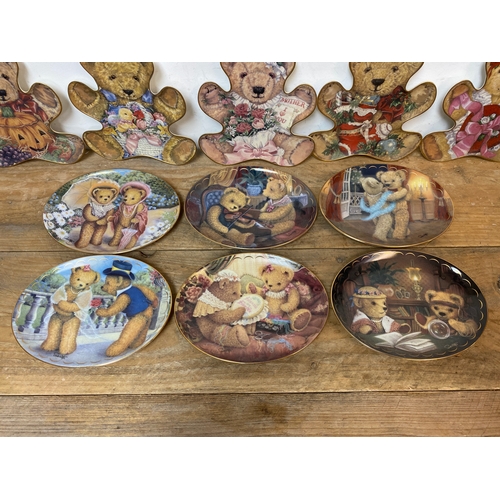 325 - Collection of 11x Franklin Mint Teddy Bear Plates