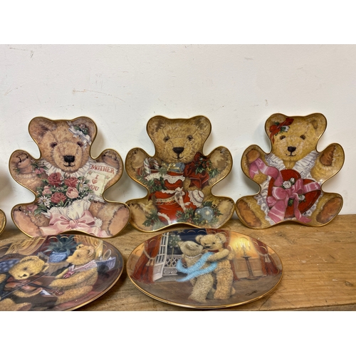 325 - Collection of 11x Franklin Mint Teddy Bear Plates