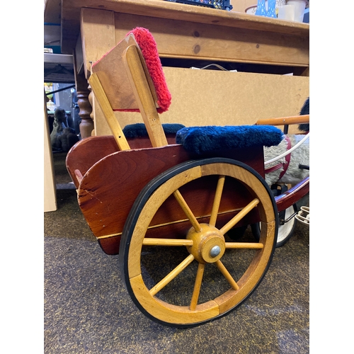 335 - Vintage Peddle Horse and Cart Toy