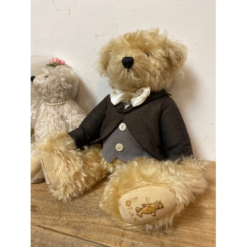 340 - Pair of Collectible ‘Wedding Day’ Bride and Groom Bears by Dean’s Rag Book & Co. Ltd