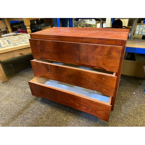 385 - Three Drawer Wooden Unit