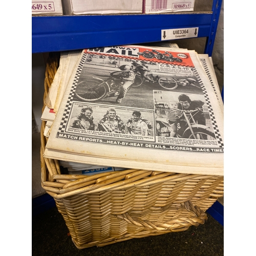 17 - Basket Full of Speedway Mail Newspapers