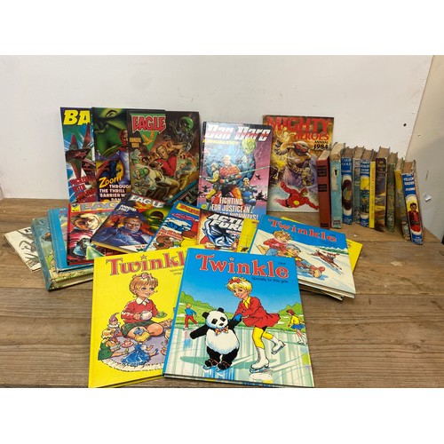 23 - Children's Books & Annuals, Twinkle, Eagle, Action Force, Dan Dare, Pepper Street, Mighty Heroes