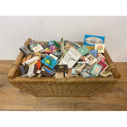 66 - Basket Full of Match Books & Boxes