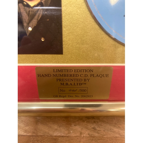 67 - Limited Edition Manic Street Preachers Plaque item 001 of 500