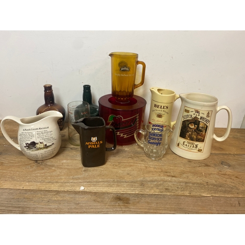 71 - Pub Collectables to include Jugs, Ansells, Cherry B Ice Bucket, Britvic, Senior Service