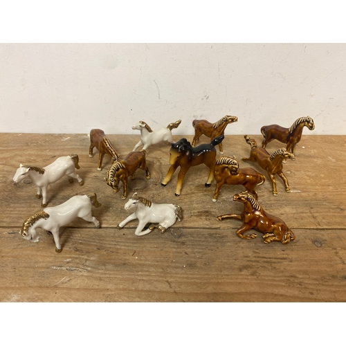 74 - Collectable China Horses x 12