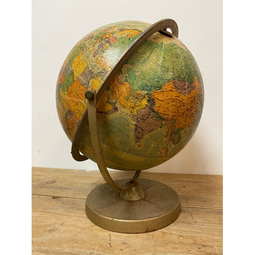 85 - Mid Century Chinese Globe with Metal Base