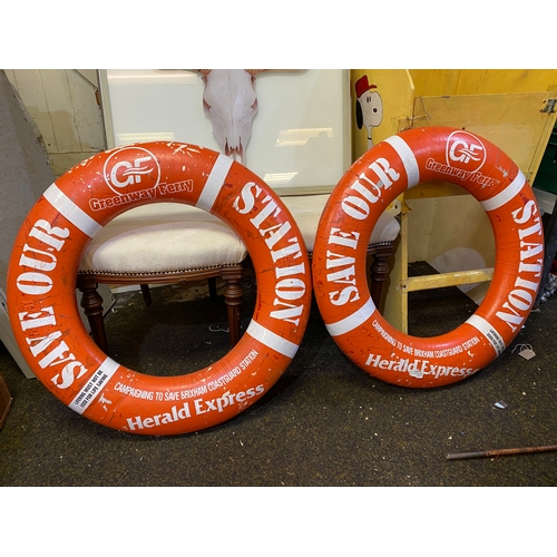 87 - Pair of Greenway Ferry Life Rings