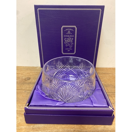 101 - Edinburgh Crystal Boxed Glass Bowl  19 cm dia