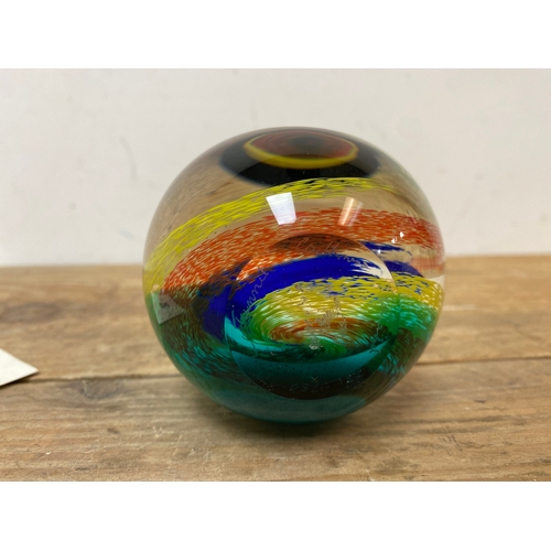 112 - Caithness Limited Edition Glass Paperweight With Certificate ‘Time Tunnel’ 231/750