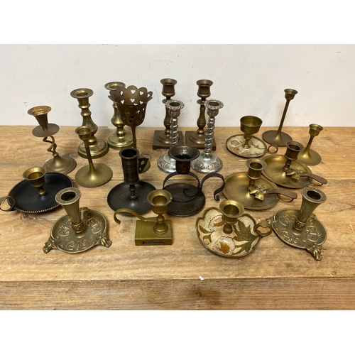 139 - Brass & Metalware Candlesticks Collection