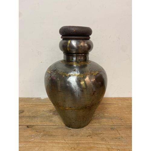 142 - Large Indian Metal Water Urn 36 cm