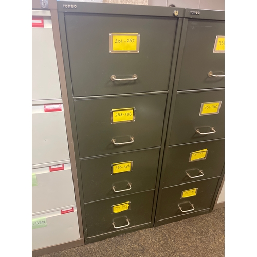 165 - Large green roneo filing cabinet