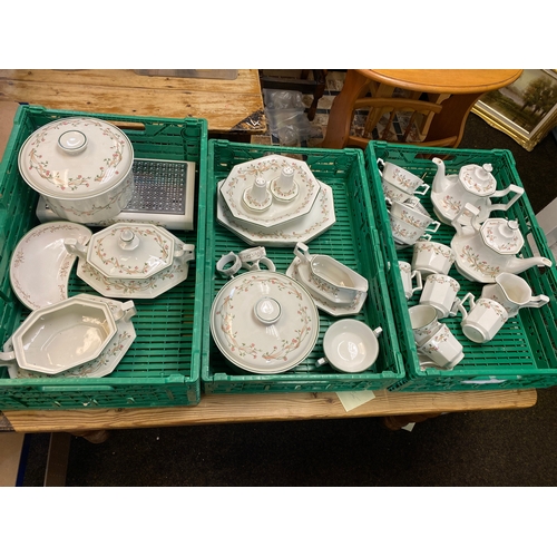 249 - 3 Trays of Eternal Beau Tableware by Johnson Brothers