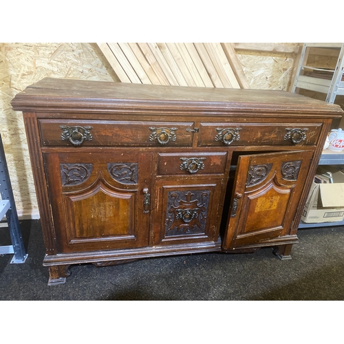 411 - Vintage Solid Wood Sideboard