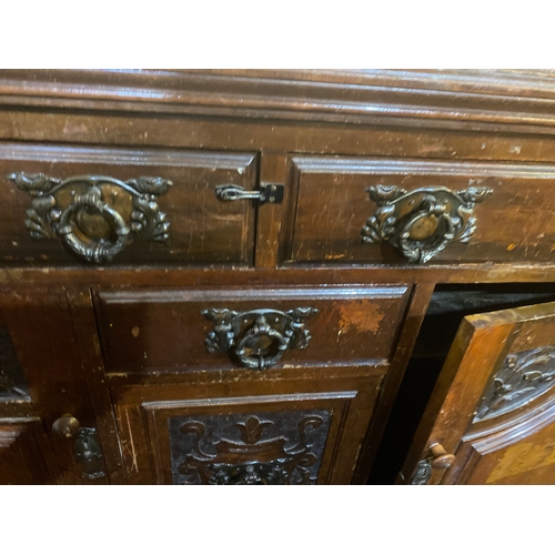 411 - Vintage Solid Wood Sideboard