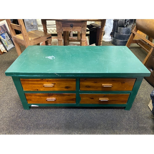 417 - Painted Wooden 4 Drawer Coffee Table