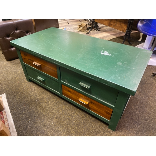 417 - Painted Wooden 4 Drawer Coffee Table