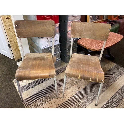 420 - Pair of Wood and Metal Chairs