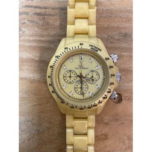 39 - TOY Watch Chrono with Crystal Stone Set Face