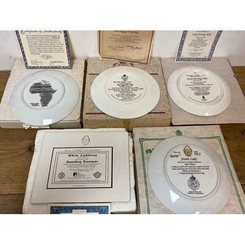 50 - Collectable Plates with Certificates to include Wedgwood, Royal Worcester, Royal Grafton, Bradex,