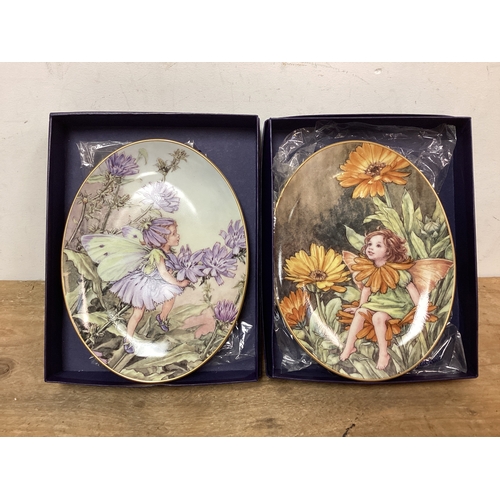 Royal Worcester FLower Fairy Plates x 2 The Marigold Fairy & The