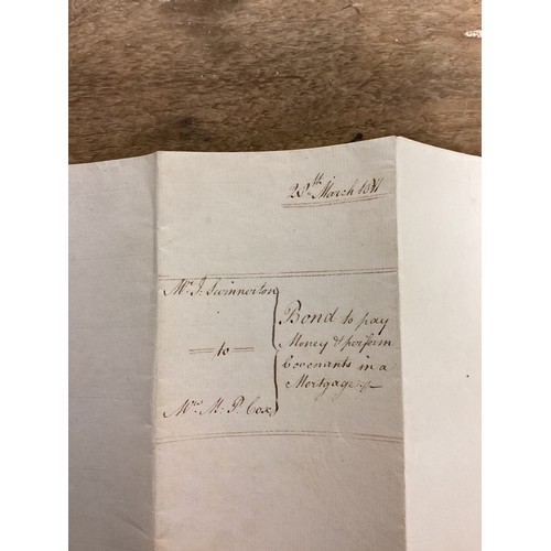 458 - Original 19th Century 1818 Mortgage Deed Document with Seal