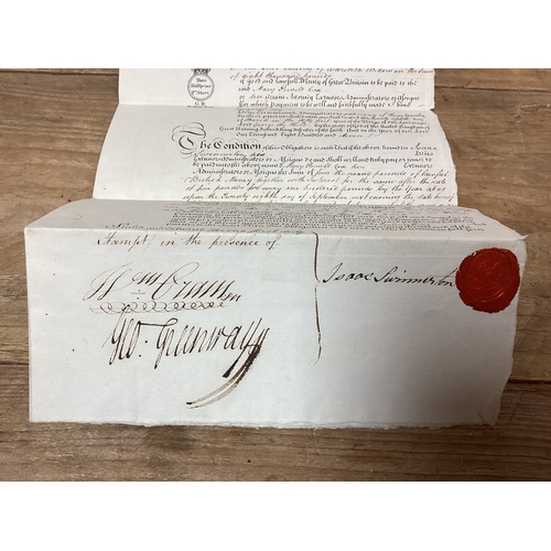 458 - Original 19th Century 1818 Mortgage Deed Document with Seal