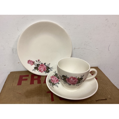 438 - Vintage Boxed 12 Piece Harvest Coffee Set & 12 Piece Floral Tea Set