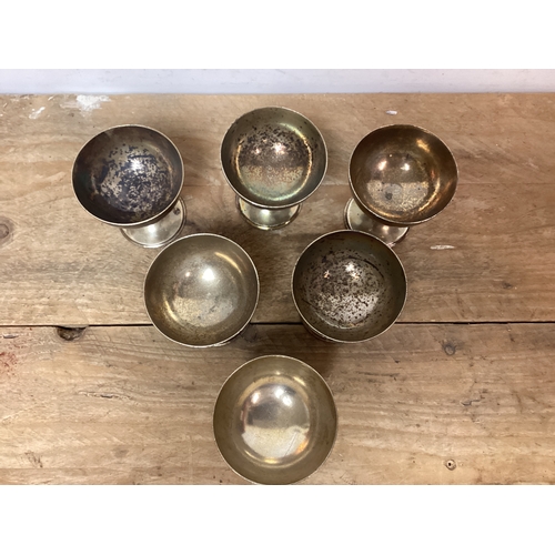 142 - Collection of Silver Goblets with Markings to Base as pictured 54006 A1 23 BJ9614? AF