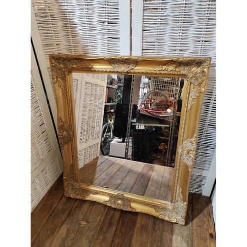 46 - Large Gold Gilt Framed Mirror 64 x 74 cm