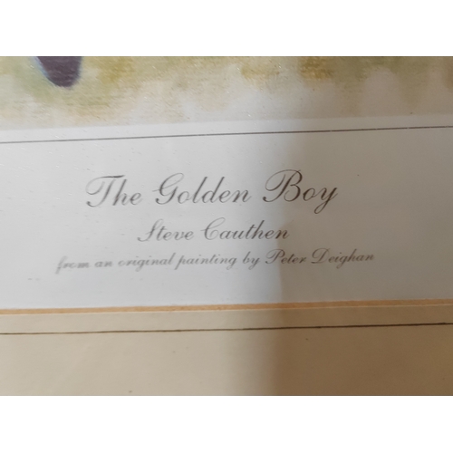 6 - The Golden Boy Steve Cauthen Signed Reproduction print 238 of 550  63 cm x 68 cm