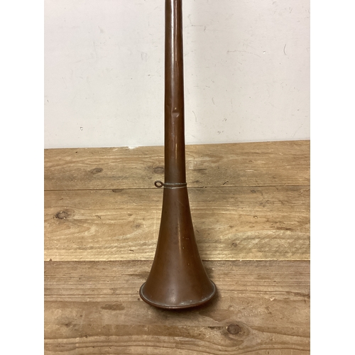 162 - Vintage Copper Horn 120 cm