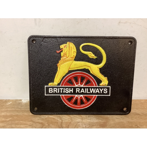 163 - British Railways Cast Iron Plaque 29 cm x 22 cm