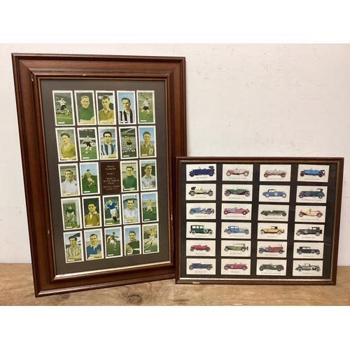 96 - Framed Collectable Cards, Famous Footballers Series 1 & Vintage Classic Cars