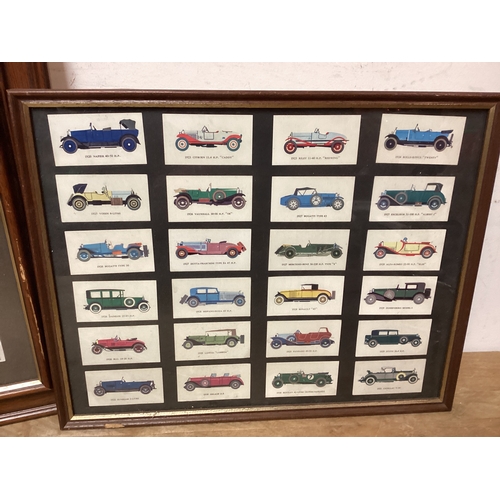 96 - Framed Collectable Cards, Famous Footballers Series 1 & Vintage Classic Cars