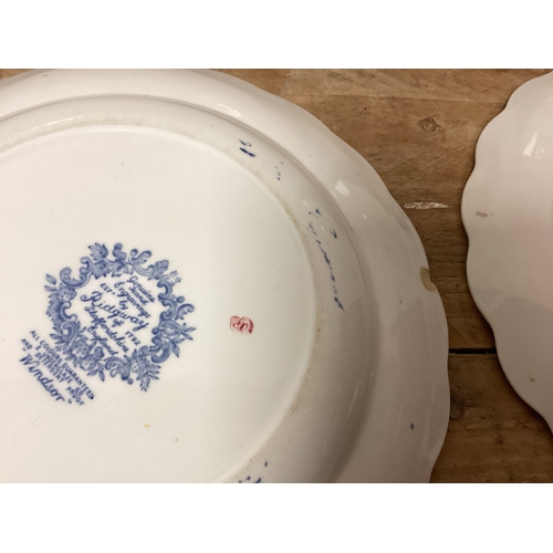 419 - Collection of Blue & White Plates to include Masons & Ridgway