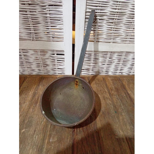 176 - Small Copper Saucepan with Steel Handle. App 7