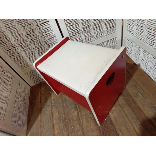 283 - Wooden Toy Box with Lift Up Padded Lid. App 16