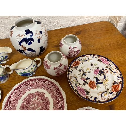 390 - Quantity of Masons China, Assorted Patterns including Vista, Regency and Paynsley