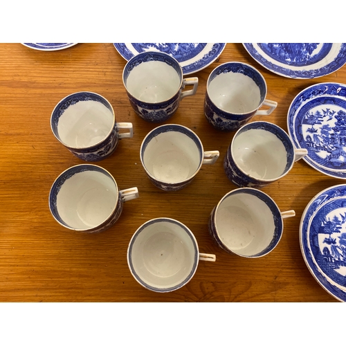 409 - Quantity of Unmarked Blue and White China