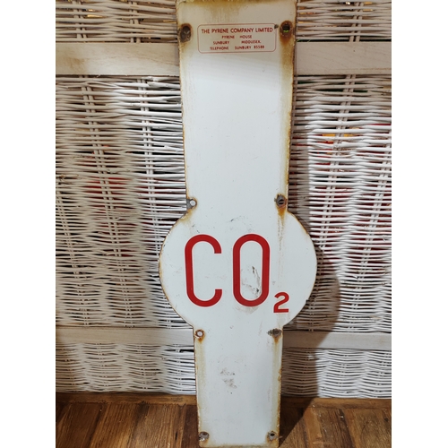 67 - Collectable Heavy Duty CO2 Enamel Metal Sign From The Pyrene Company Limited