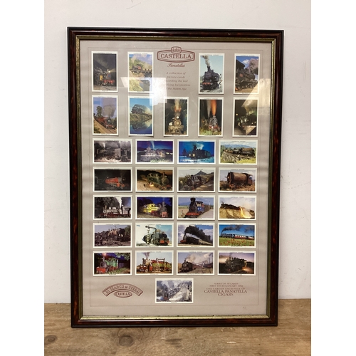 33 - In Search of Steam - Framed Castella Panatellas Picture Cards recording the last surviving locomotiv... 