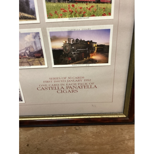 33 - In Search of Steam - Framed Castella Panatellas Picture Cards recording the last surviving locomotiv... 