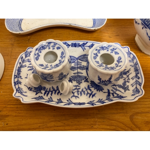 377 - Quantity of Blue and White Ceramics including Tableware, some AF